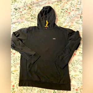 Size Large Vans Hoody with gold drawstring hood, used. Cuffs are very loose